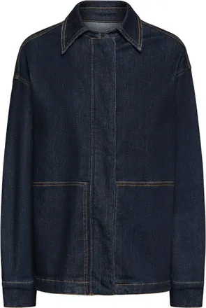 Elena Miro Fluid Rinse Wash Denim Jacket