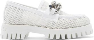 Casadei Mesh Loafers - Dames - Loafers - Wit - 41 EU - Leer - Schoenen