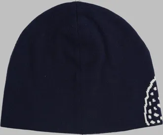 Lacoste RB3021_XCH Jacquard Crocodile Wool Beanie - Navy