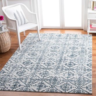Safavieh Martha Stewart Isabella Machine Made Area rug, Navy / Ivory Traditional Style Easy Care