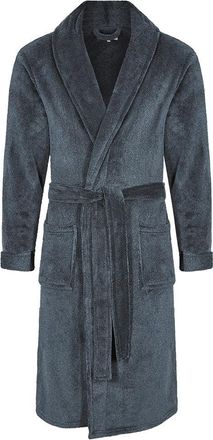 Champion Plain Dressing Gown Long Sleeve Belted Robe Casual Mens Knightsbridge (UK, Alpha, M, Regular, Regular, Grey)