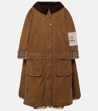 Erdem x Barbour oversized detachable cotton and linen coat