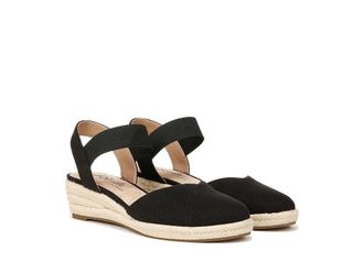 Life Stride Kimmie Wedge Espadrilles Womens Shoes Black : 9.5 W (C), Textile