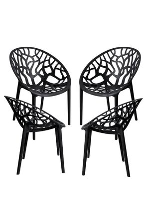 Regalos Miguel Regalos Miguel - Packs Sillas Jard&iacute;n - Pack 4 Sillas Nido - Negro