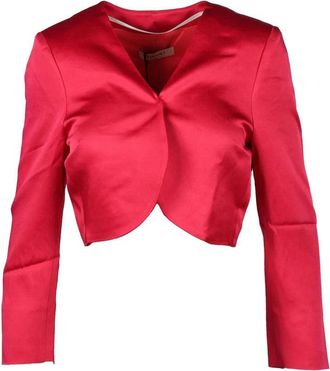 Twin-Set Fuchsia Open Acetate-Blend Bolero
