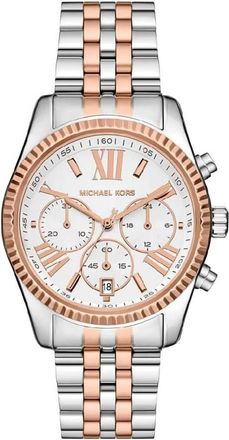 Michael Kors Lexington Chronograph Quartz White Dial Watch MK4985