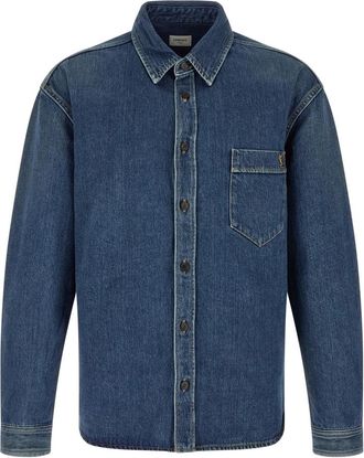 Saint Laurent Heren, Jassen, Blauw, Maat: 2XL Katoen