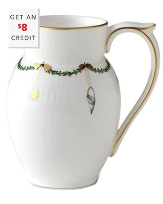 ROYAL COPENHAGEN Star Fluted Christmas Creamerwith $8 Credit