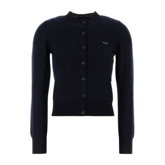 A.P.C. Cardigans, female, Blue, Size: XL Cardigan