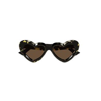 Bottega Veneta Bv1432S Linea Ribbon Sunglasses - female - Bottega Veneta - Sunglasses - Brown - 55 MM - Accessories