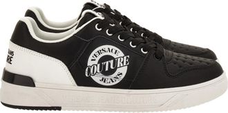 Versace Jeans Couture Logo Sneakers - Heren - Sneakers - Zwart - 41 EU - Leer - Schoenen