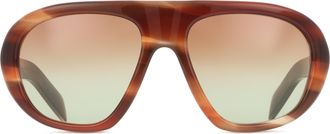 Prada PR C05S 24G70T Womens Sunglasses Brown Size 57