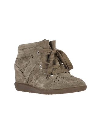 Isabel Marant Womens Sneakers Taupe Cowhide Leather
