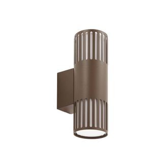 Lindby L&aacute;mpara de pared exterior de metal marr&oacute;n