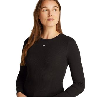 Tommy Jeans Dames/Dames Slim T-shirt met lange mouwen (Zwart)