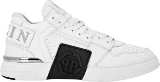 Philipp Plein Lo-Top Sneakers Phantom Kick$ - unisex - Sneakers - Wit - 45 EU - Leer - Schoenen