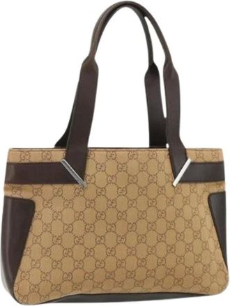 Gucci Pre-owned Tote Bags, female, Beige, Size: ONE SIZE Pre-owned Vintage Tote Bag