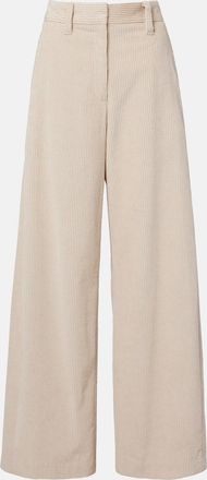 Brunello Cucinelli Monili cotton corduroy wide-leg pants