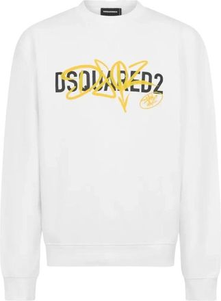 Dsquared2 Uomo, Felpe, Bianco, XL, new
