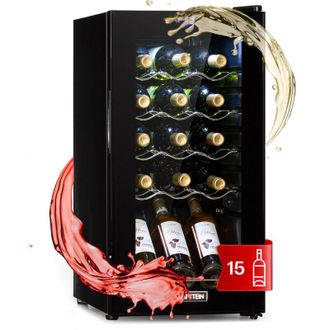 Klarstein Klarstein Shiraz 15 Slim Uno - Frigorifero per vini, 44 l, pannello di controllo touch, 5-18&deg;C