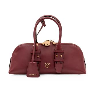 Pinko Bowling Handtas - Dames - Handtassen - Rood - ONE Size - Leer - Tassen