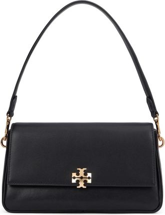 Tory Burch Charlie Kleine Leren Handtas - Dames - Schoudertassen - Zwart - ONE Size - Tassen