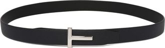 Tom Ford Omkeerbare leren riem - Heren - Riemen - Zwart - 100 CM - Leer - Accessoires
