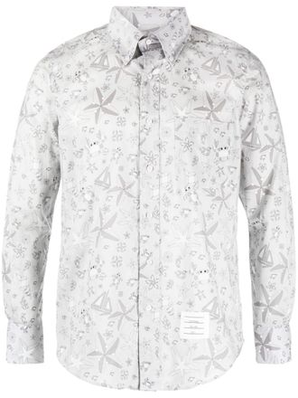 Thom Browne Overhemd met print - Grijs