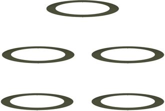 vidaXL Flat Tree Rings 5 pcs Olive green &Oslash;90 / 120 cm Steel Vidaxl