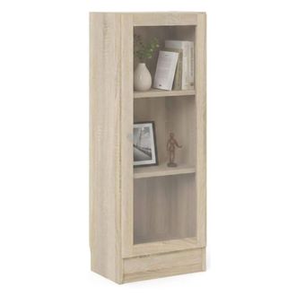 Dmora Dmora - Estante Para Libros Alexiane, Estante De Oficina, Porta Libros M&oacute;vil, Biblioteca, 41x28 H107 Cm, Roble