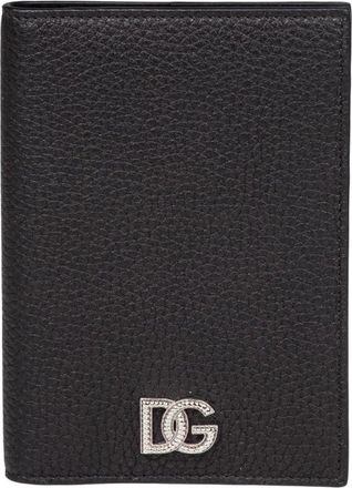 Dolce & Gabbana Paspoorthouder van Kalfsleer - Heren - Portefeuilles - Zwart - ONE Size - Leer - Accessoires