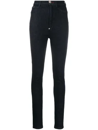 Philipp Plein Super High Waist Jegging - Blue