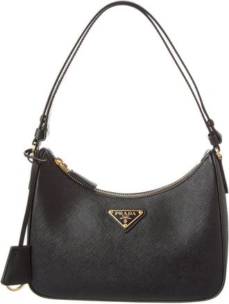 Prada Logo Mini Saffiano Leather Shoulder Bag