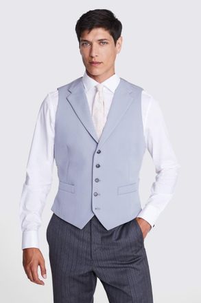 Moss Tailored Fit Grey Morning Waistcoat
