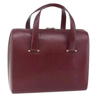 Cartier Pre-owned Handbags, female, Red, Size: ONE SIZE Pre-owned Leather Tote Bag