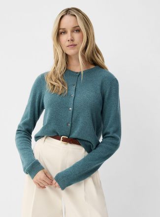 Contemporaine Womens Ultra-soft pure cashmere Cardigan Sweater