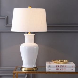 Jonathan Y Designs Julian Traditional Classic Ceramic Urn LED Table Lamp