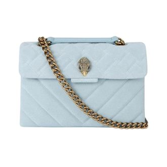 Kurt Geiger Leren Kensington Tas - Dames - Schoudertassen - Blauw - ONE Size - Leer - Tassen