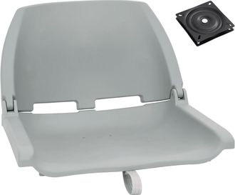vidaXL Set De Asientos Plegables Para Barco 2 Uds Gris Vidaxl