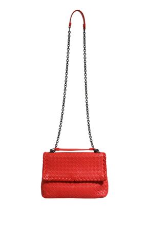 Bottega Veneta Olimpia Small Intrecciato Leather Shoulder Womens Bag (Pre-Owned)