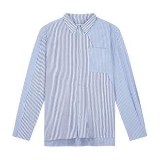 Arte Casual Shirts, male, Blue, Size: M Blocks Shirt