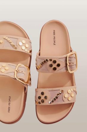 Free People Revelry Studded Sandal In Plaster
