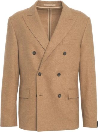 Paolo Pecora L051 3088 2928 Blazer - Heren - Blazers - Bruin - L - Wol - Jassen