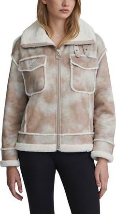 NVLT Faux Fur Trim Faux Suede Biker Jacket in Sand at Nordstrom Rack, Size X-Large