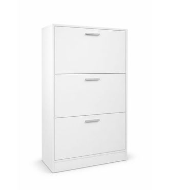 Home Heavenly Zapatero con 3 cajones en MDF en color blanco 108 x 60 x 17 cm