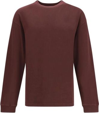 Dolce & Gabbana Geribbelde Crew Neck Sweater - Heren - Longsleeves - Bruin - L - Katoen - Tops