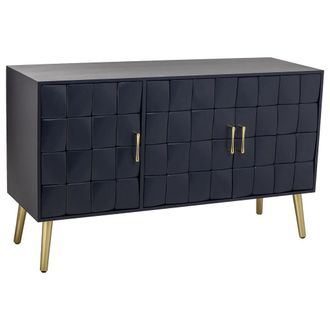 Wanderlust Deco Aparador De Madera Negro 120x41.5x71h Cm