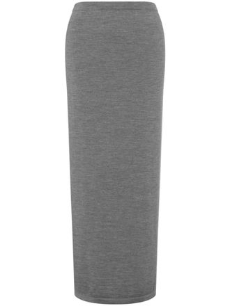 Moschino knitted virgin wool pencil skirt - Grey