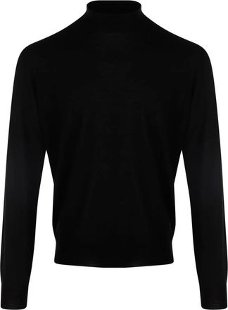 FILIPPO DE LAURENTIIS Gebreide kleding in stijlvol ontwerp - Heren - Coltruien - Zwart - S - Truien & Vesten