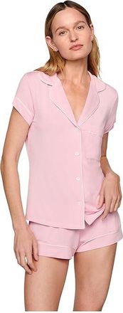 Eberjey Gisele - Shortie Short PJ Set Womens Pajama Sets Pink Nectar/Ivory : XXS